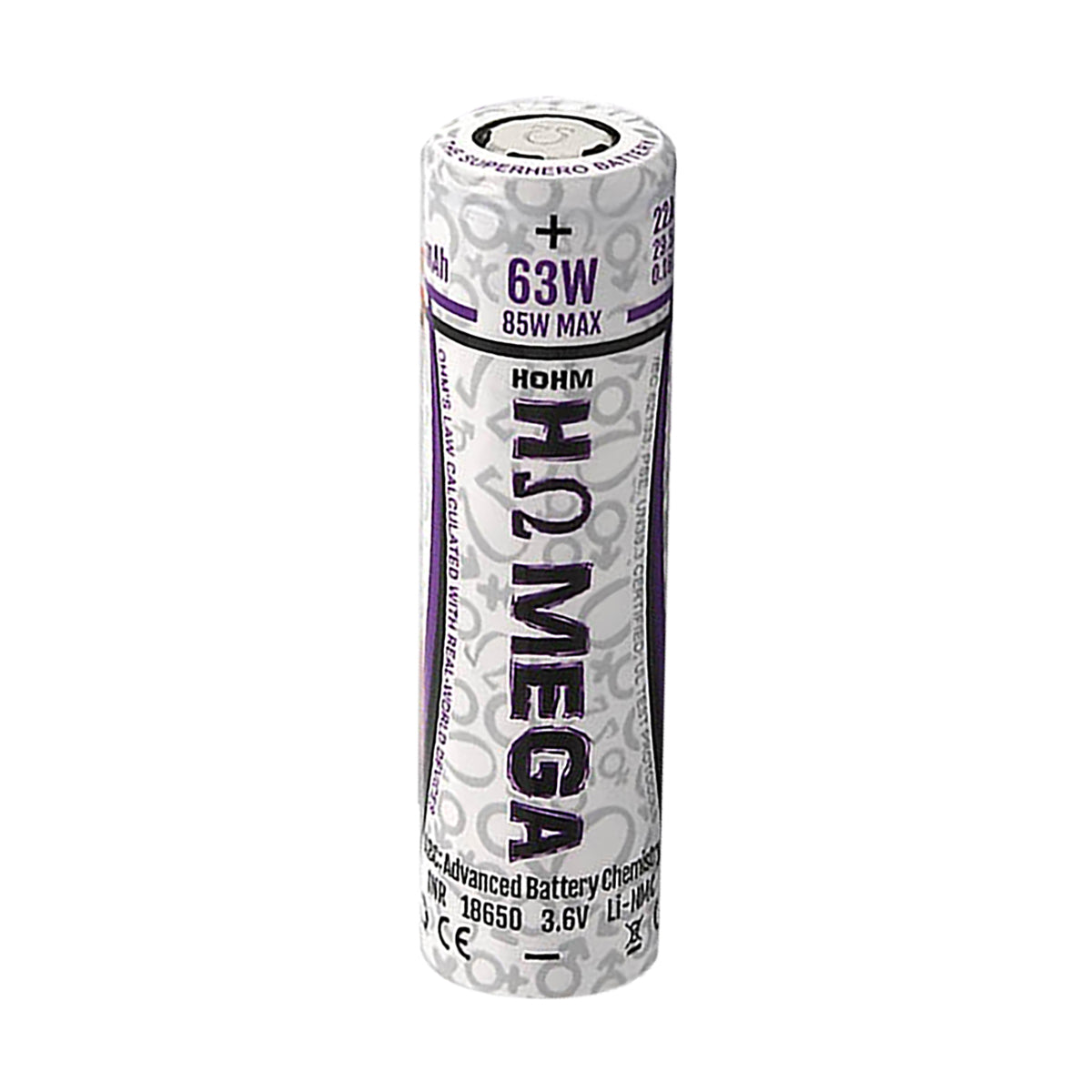hohm tech mega 18650 2500 mah 22 a battery front view.jpg hohm tech mega 18650 2500 mah 22 a battery front view.jpg