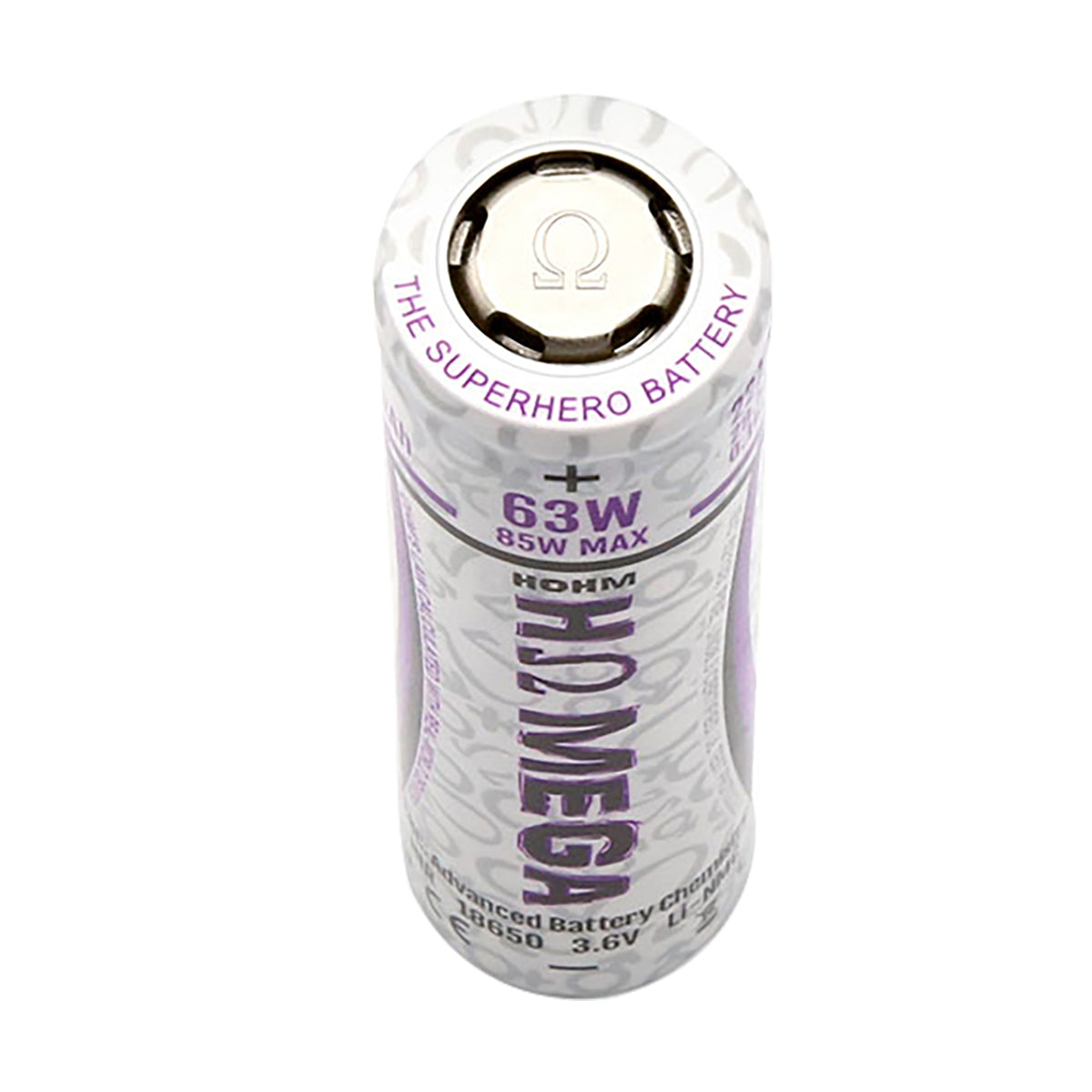 hohm tech mega 18650 2500 mah 22 a battery top view.jpg hohm tech mega 18650 2500 mah 22 a battery top view.jpg