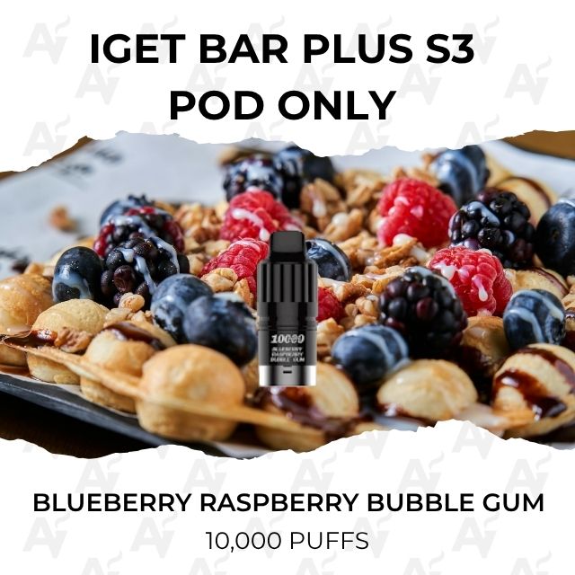 iget bar plus s3 pod only blueberry raspberry bubble gum10000 puffs.jpg iget bar plus s3 pod only blueberry raspberry bubble gum10000 puffs.jpg