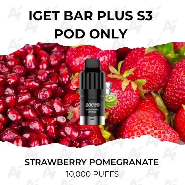 iget bar plus s3 pod only strawberry pomegranate 10000 puffs.jpg iget bar plus s3 pod only strawberry pomegranate 10000 puffs.jpg