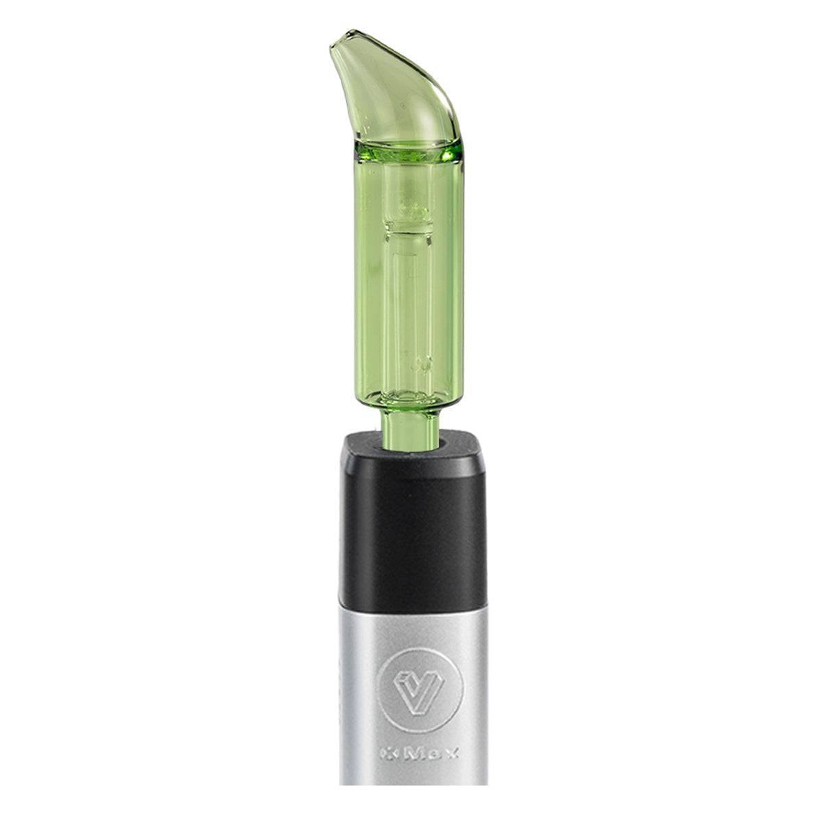potv xmax v3 pro silver with curved mini bubbler green.jpg potv xmax v3 pro silver with curved mini bubbler green.jpg