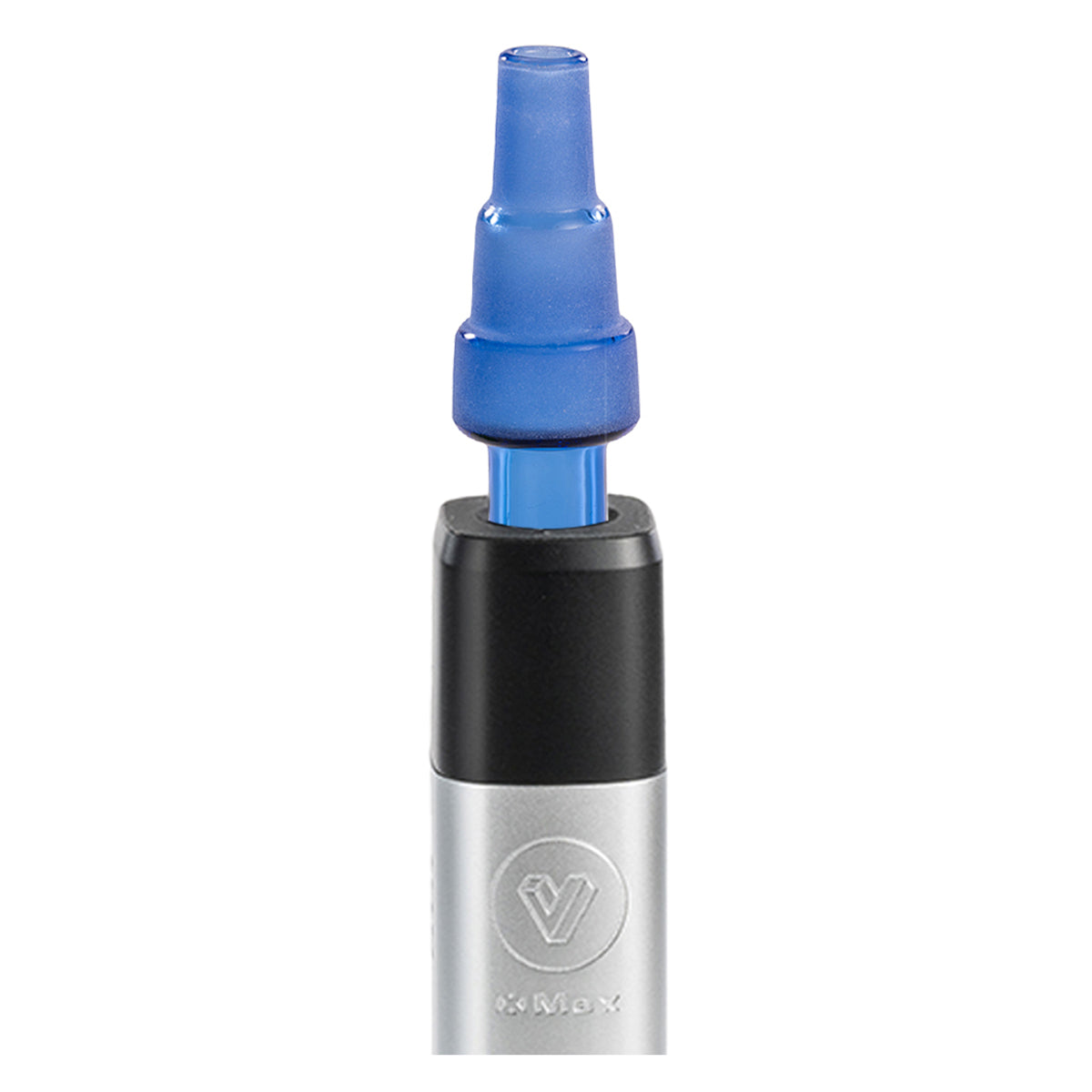 potv xmax v3 pro silver with water pipe adapter blue.jpg potv xmax v3 pro silver with water pipe adapter blue.jpg