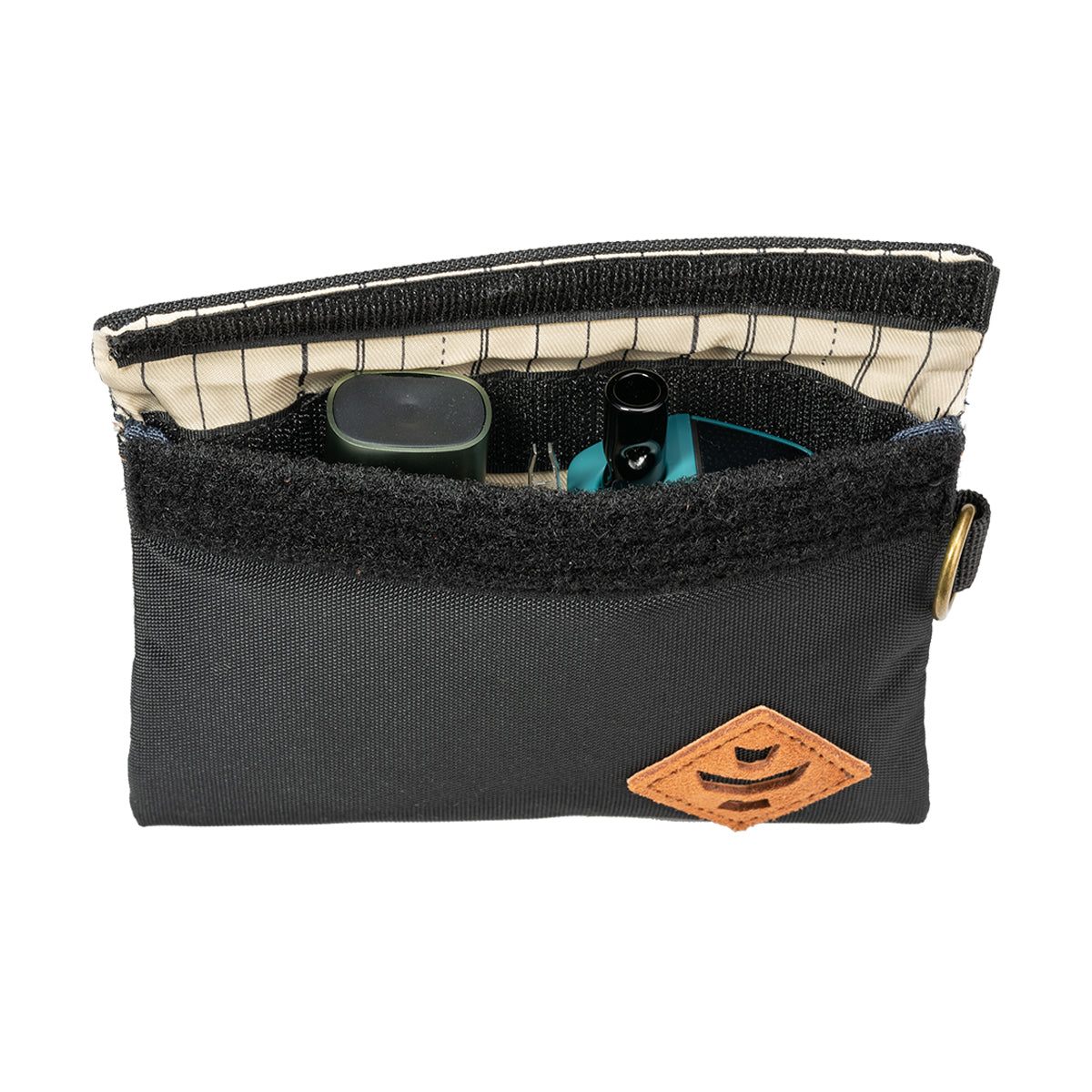 revelry the mini confidant smell proof stash bag black with vaporizers.jpg revelry the mini confidant smell proof stash bag black with vaporizers.jpg