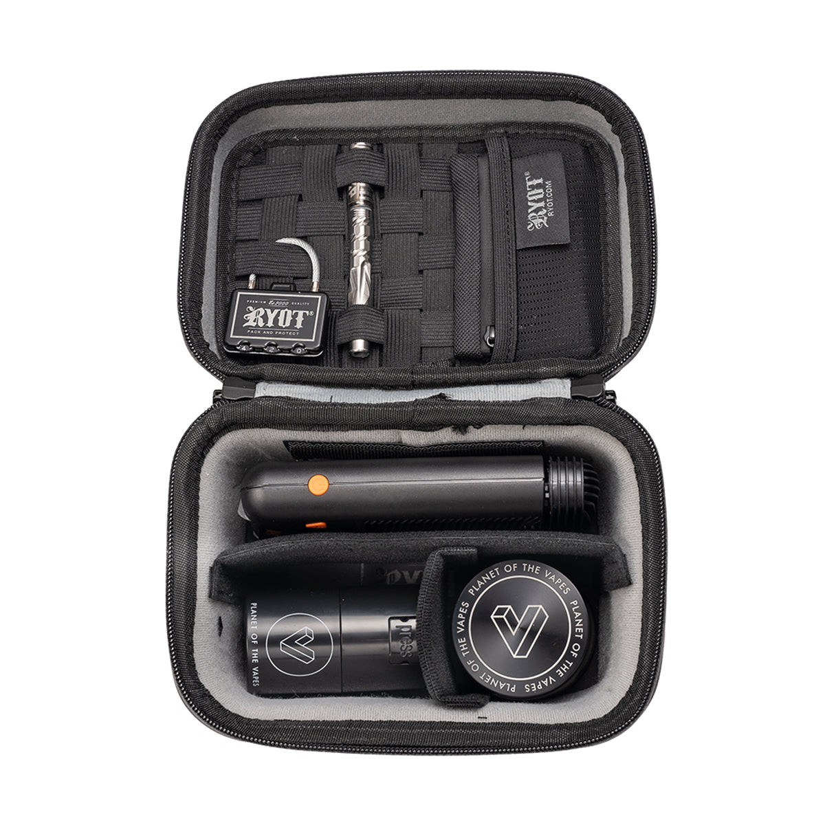 ryot safe case small carbon series travel case with ryot lock black open close view.jpg ryot safe case small carbon series travel case with ryot lock black open close view.jpg