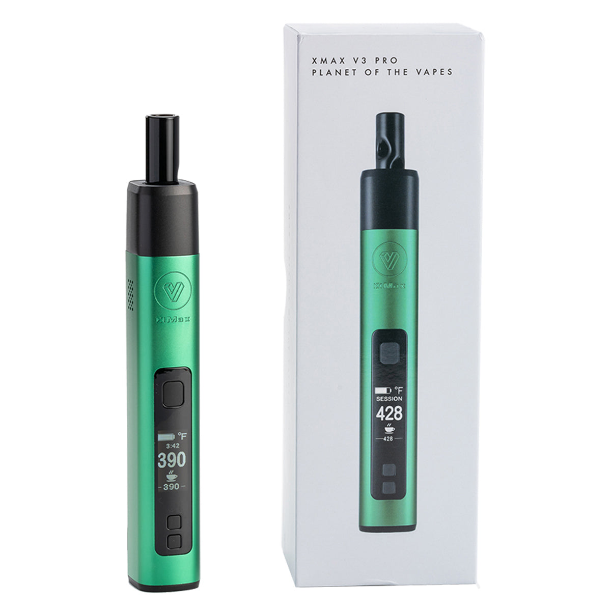 xmax v3 pro potv vaporizer green with box.jpg xmax v3 pro potv vaporizer green with box.jpg